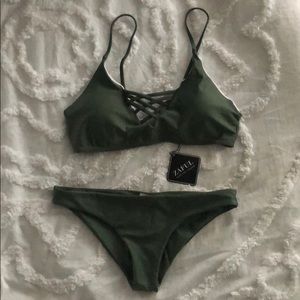 Earth green Zaful swimsuit